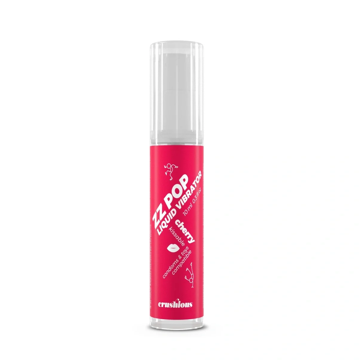 Crushious Lubrifiant ZZ Pop cu Efect Vibrator Aroma Cirese 10 ml