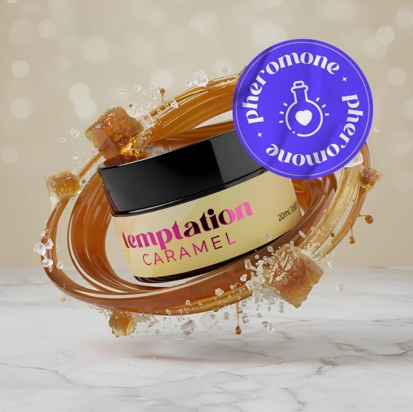 Crushious Lumanare de Masaj cu Feromoni Temptation Parfum Caramel 20 ml