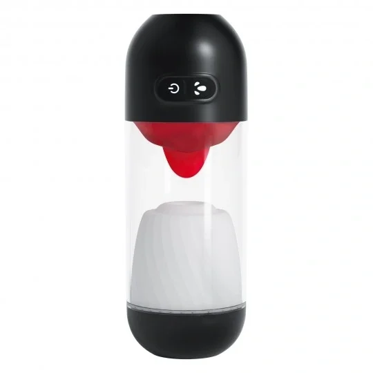 Crushious Masturbator Slurpy 2 in 1 Detasabil 10 Moduri Vibratii 10 Moduri Rotatie Silicon+ABS USB 22 cm