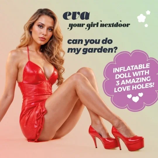 Crushious Papusa Gonflabila Eva The Girl Next Door Blonda 3 Puncte de Penetrare 1.55 m