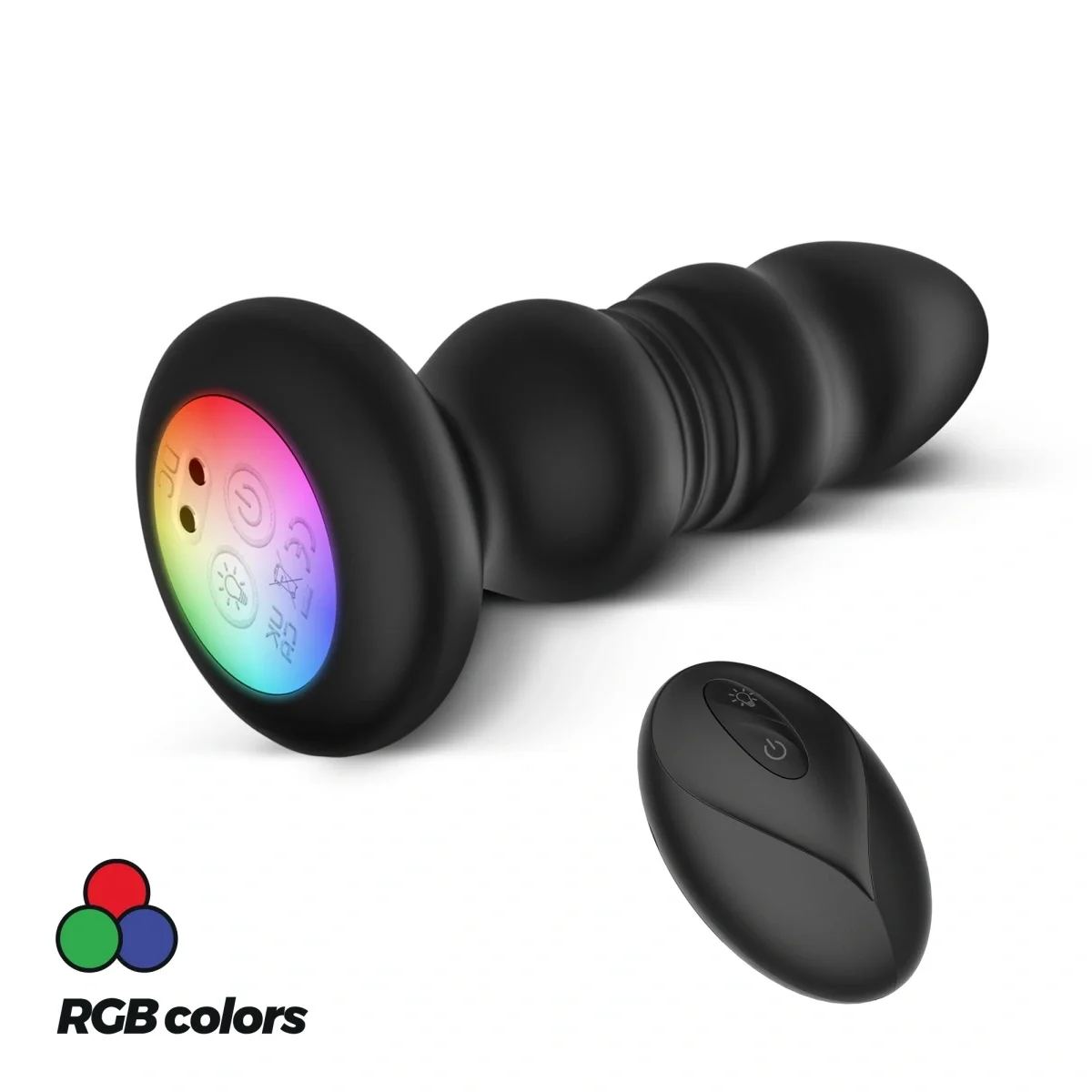 Crushious Vibrator Anal Australis Remote Control 9 Moduri Impingere si Vibratii Silicon USB Negru 12 cm