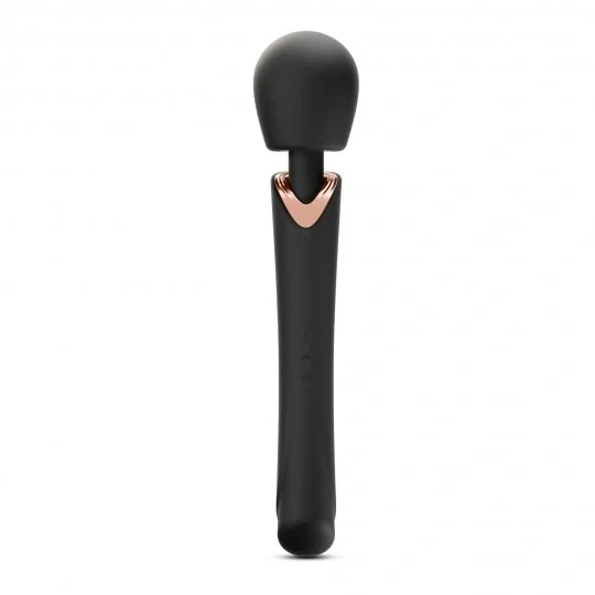 Crushious Vibrator Holly Wand 10 Moduri Vibratii Silicon USB Negru 30 cm
