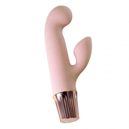 Crushious Vibrator Mellow Cony Mini Rabbit 10 Moduri Vibratii Silicon+ABS USB Roz 13.5 cm