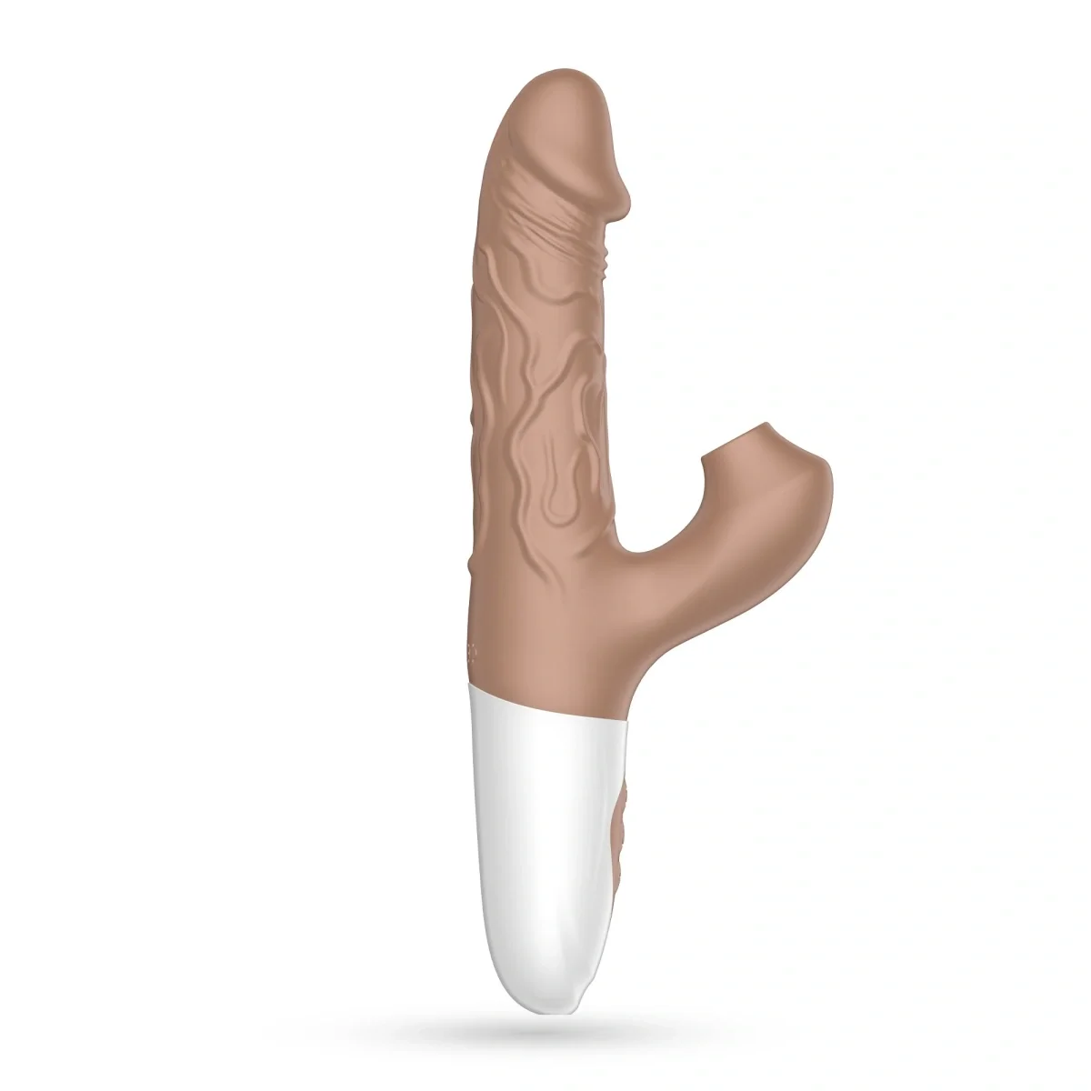 Crushious Vibrator Rabbit El Matador Functii de Impingere Suctiune Vibratii Silicon USB Maro 22.5 cm