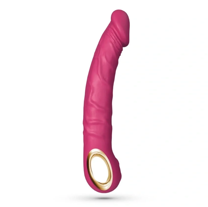 Crushious Vibrator Realist Magnus 10 Moduri Vibratii Silicon USB Magnetic Roz 22.5 cm