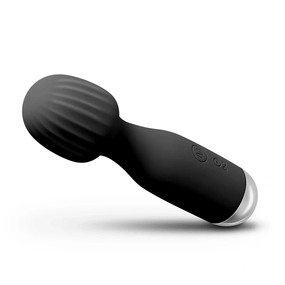 Crushious Vibrator Wanderlust Mini Wand 10 Moduri Vibratii Silicon USB Negru 15 cm