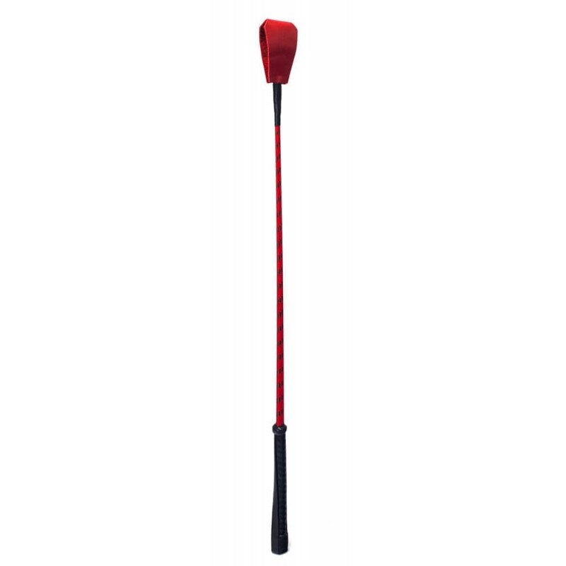 Devil Sticks Cravasa Crop din Piele Naturala Rosu/Negru 72 cm