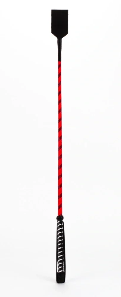 Devil Sticks Cravasa Slapper Crop din Piele Naturala Rosu/Negru 71 cm