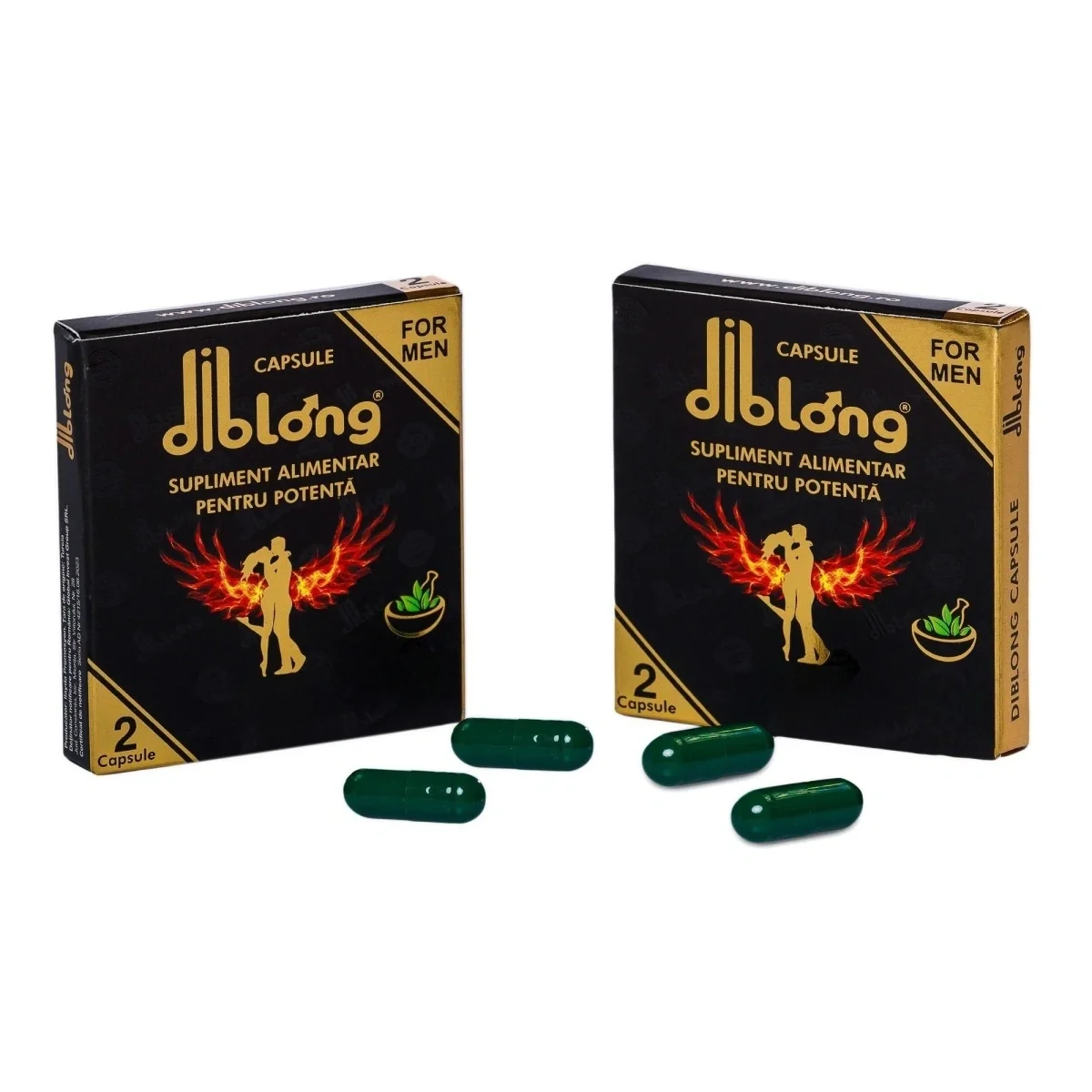 Diblong Set 2 bucati-Supliment alimentar Capsule Ginseng pentru barbati sub forma de capsule cu plante care sustin sanatatea sexuala si functia erectila 2 cutii x 2 buc
