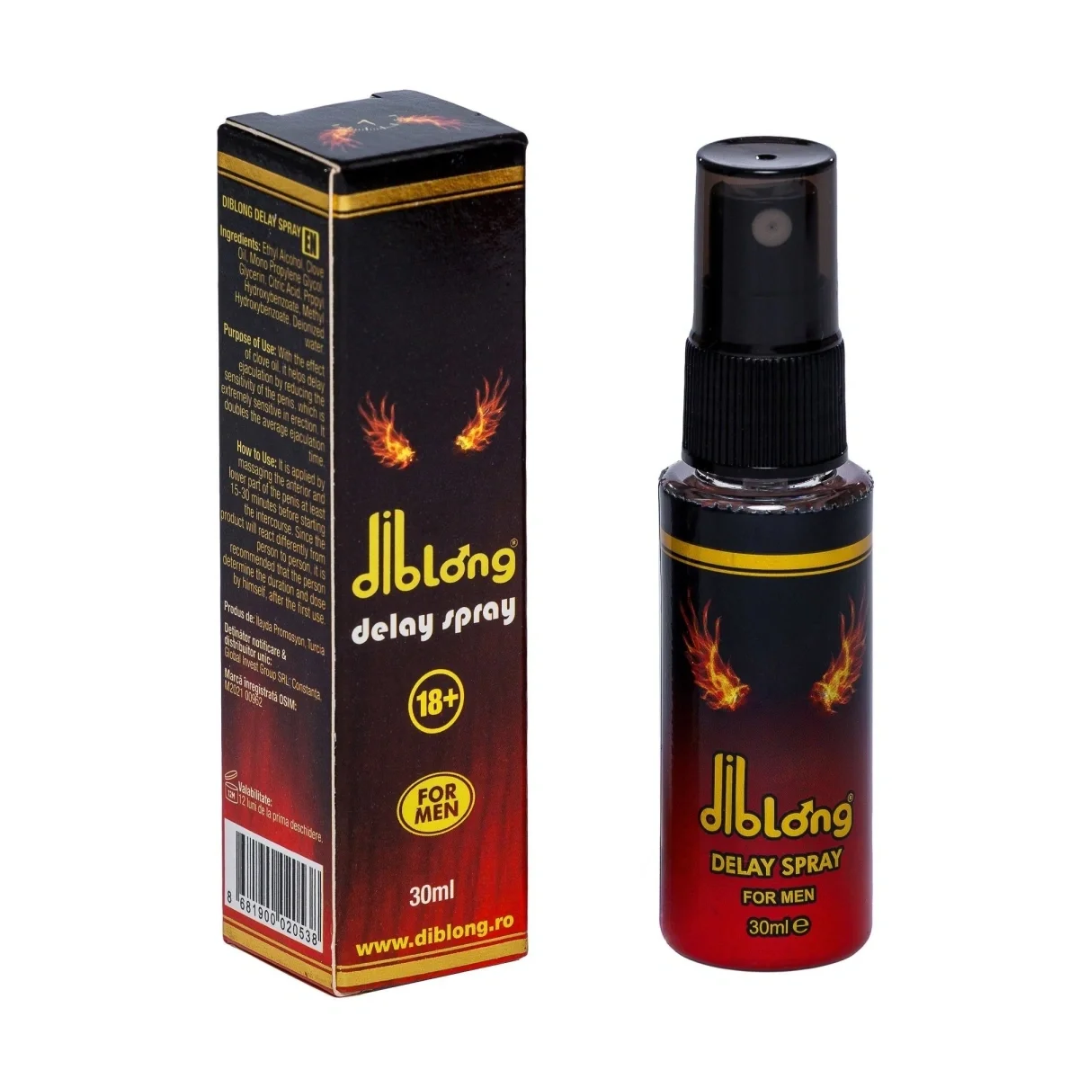 Diblong Spray pentru barbati cu ingrediente ce pot ajuta ajuta la intarzierea ejacularii 30 ml