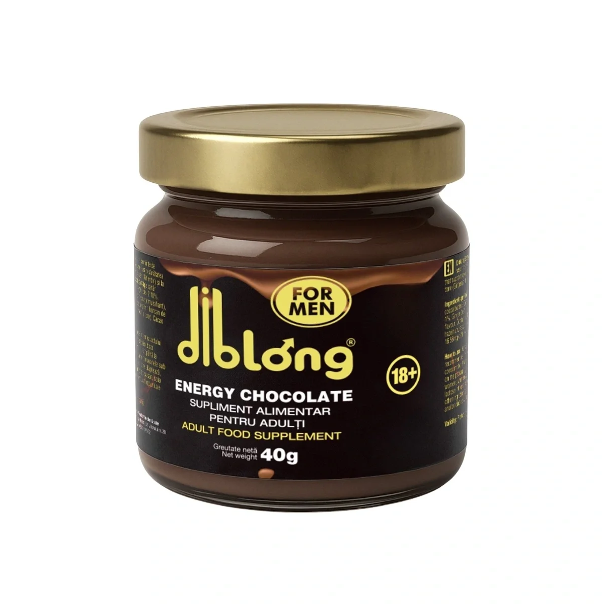 Diblong Supliment alimentar Energy Chocolate pentru barbati sub forma de ciocolata tartinabila cu ingrediente naturale care sustin sanatatea sexuala si functia erectila 40g