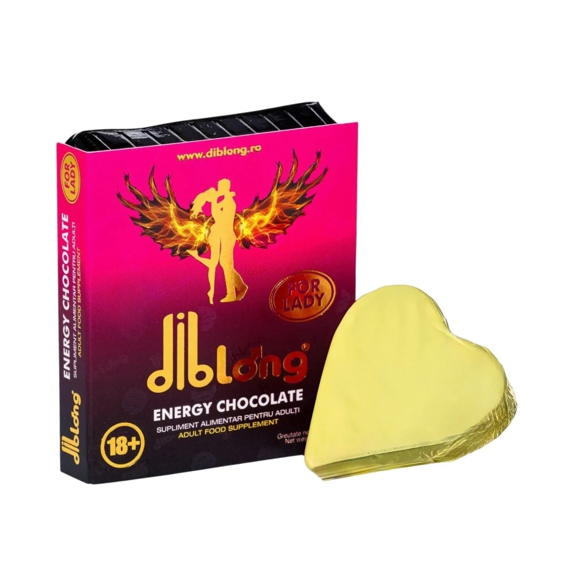 Diblong Supliment alimentar Energy Chocolate pentru femei pe baza de ciocolata cu plante care sustin sanatatea sexuala si recapatarea energiei 24g