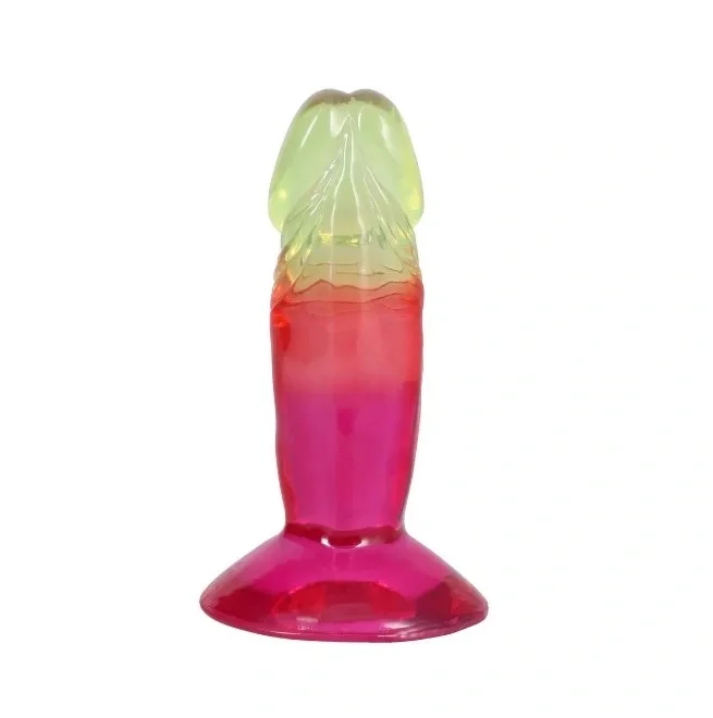 Doc Johnson Dildo Realist cu Ventuza PVC Rainbow 12.1 cm