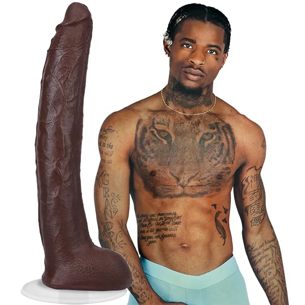 Doc Johnson Dildo Realist Damion Dayski Ultraskyn Dual Density Vac-U-Lock Ciocolatiu 30.5 cm