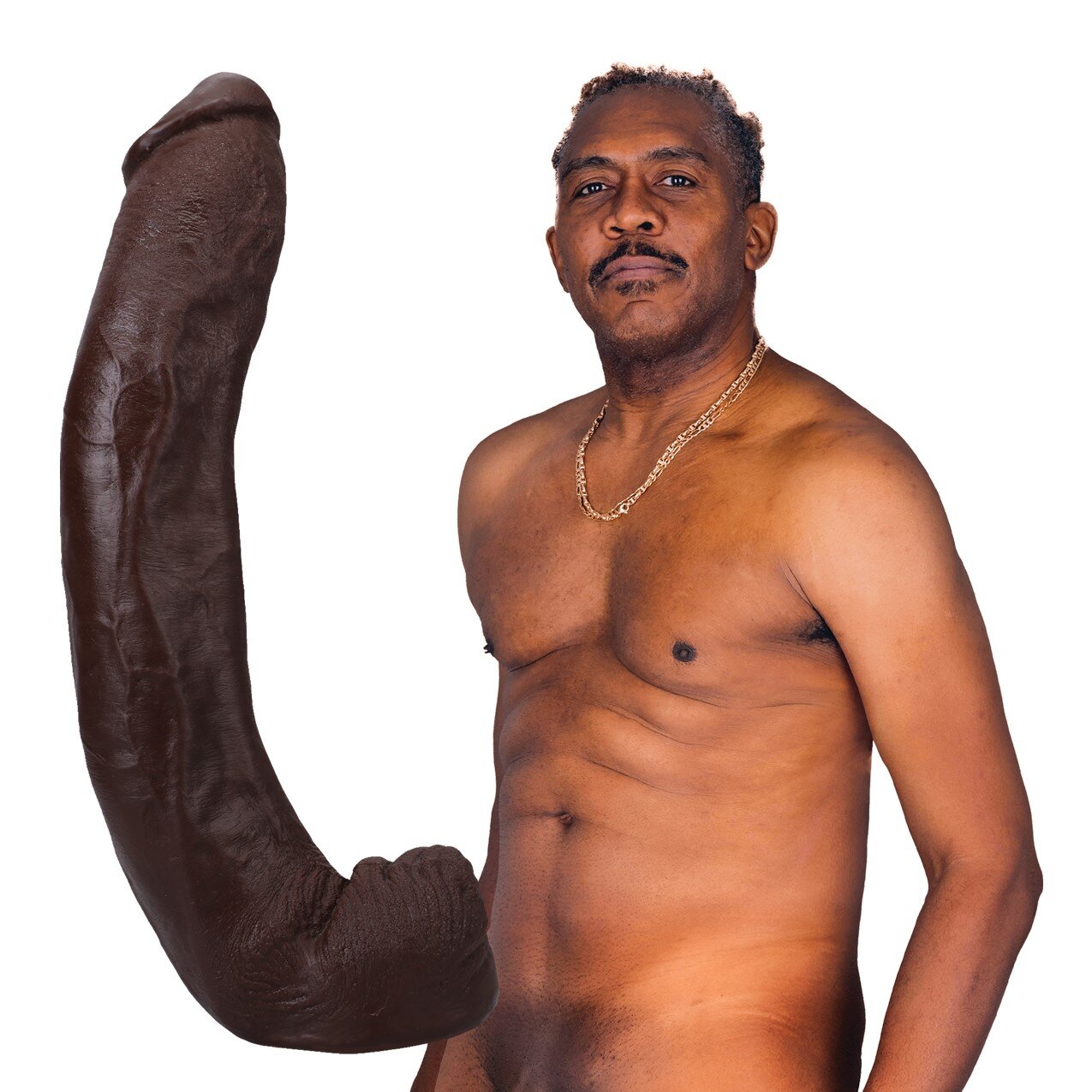Doc Johnson Dildo Realist Dredd Ultraskyn Dual Density Vac-U-Lock Ciocolatiu 34.3 cm