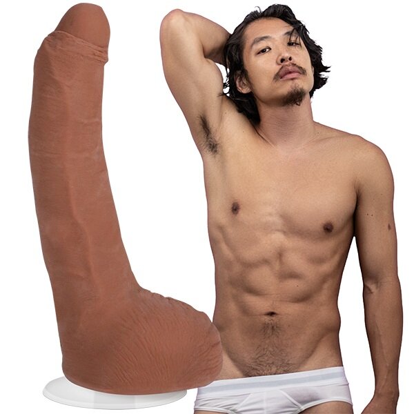 Doc Johnson Dildo Realist Leo Vice Ultraskyn Dual Density Vac-U-Lock Caramel 19.1 cm