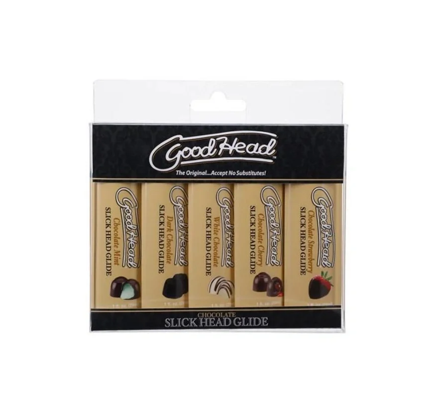 Doc Johnson Set 5 buc Lubrifianti pe Baza de Apa Aroma Ciocolata Diverse Sortimente 5x30 ml