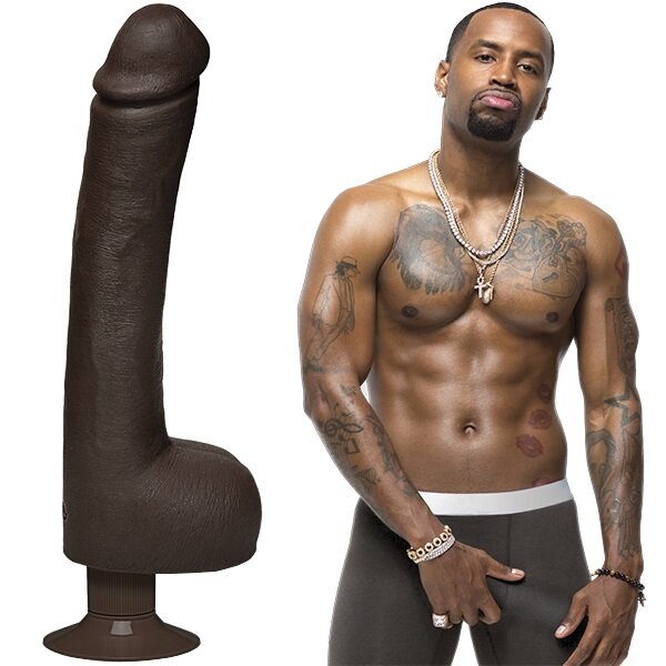 Doc Johnson Vibrator Realist Safaree Samuels Multispeed Ultraskyn Dual Density Maro 30 cm