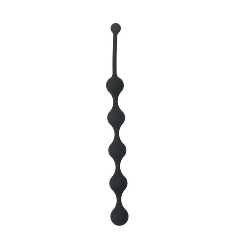 DREAM toys Bile Anale Five Beads Silicon Negru 28.5 cm