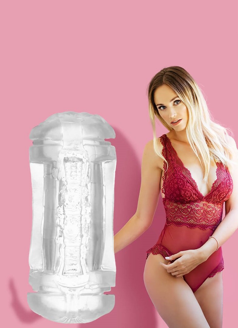 DREAM toys Masturbator Dublu Pussy&Anus Sophia Transparent 16.5 cm