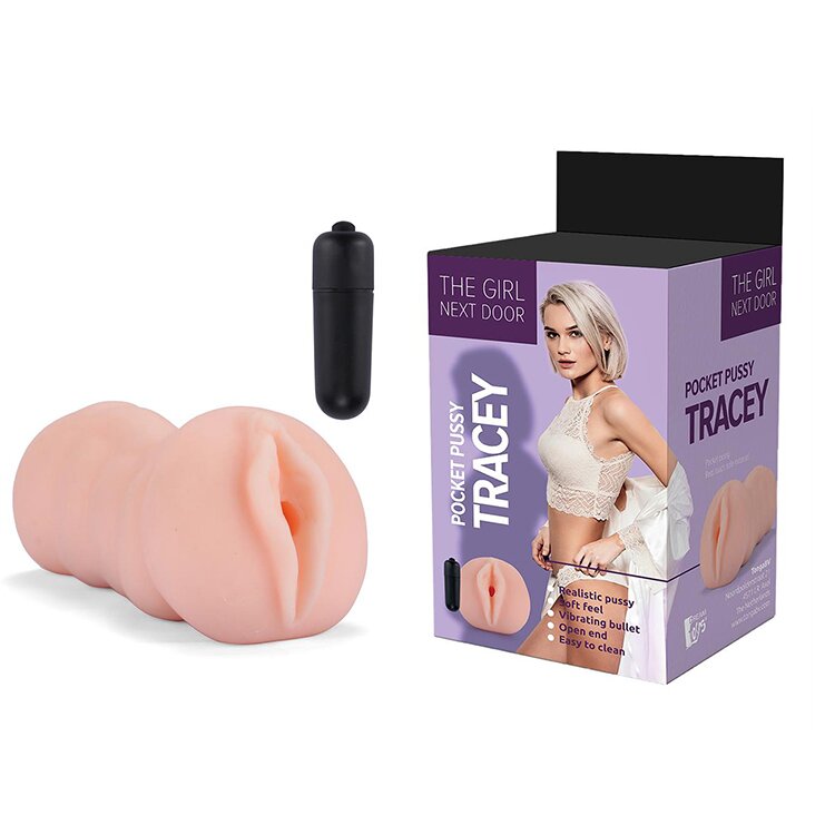 DREAM toys Masturbator Pussy Tracey cu Vibratii Realistic Skin 13.5 cm