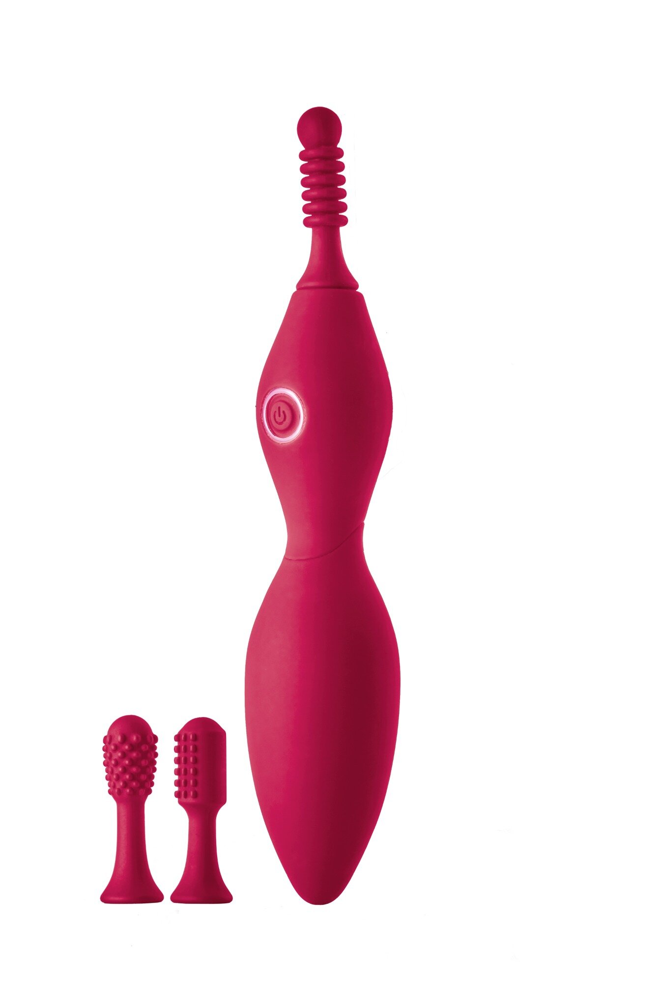 DREAM toys Vibrator Tip Verona+3 Accesorii Silicon 10 Moduri Vibratii USB Fuchsia 18.5 cm
