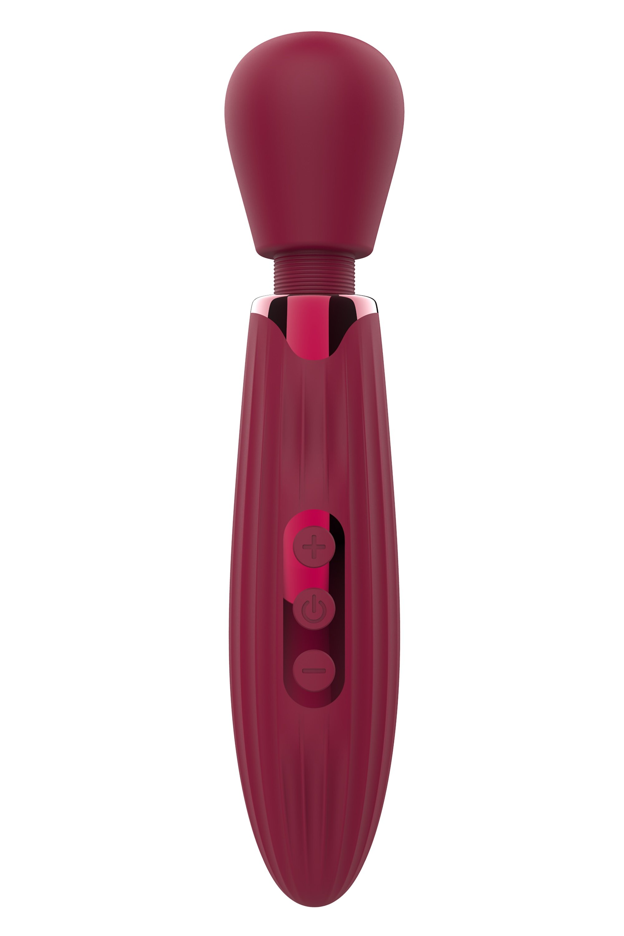 DREAM toys Vibrator Wand Glam 8 Moduri Vibratii Silicon USB Rosu Inchis 20.5 cm