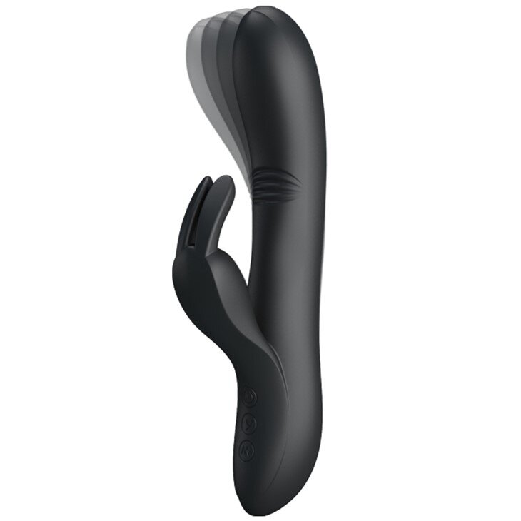 EROSPACE Vibrator Gemini Bending Silicon USB Negru 21 cm