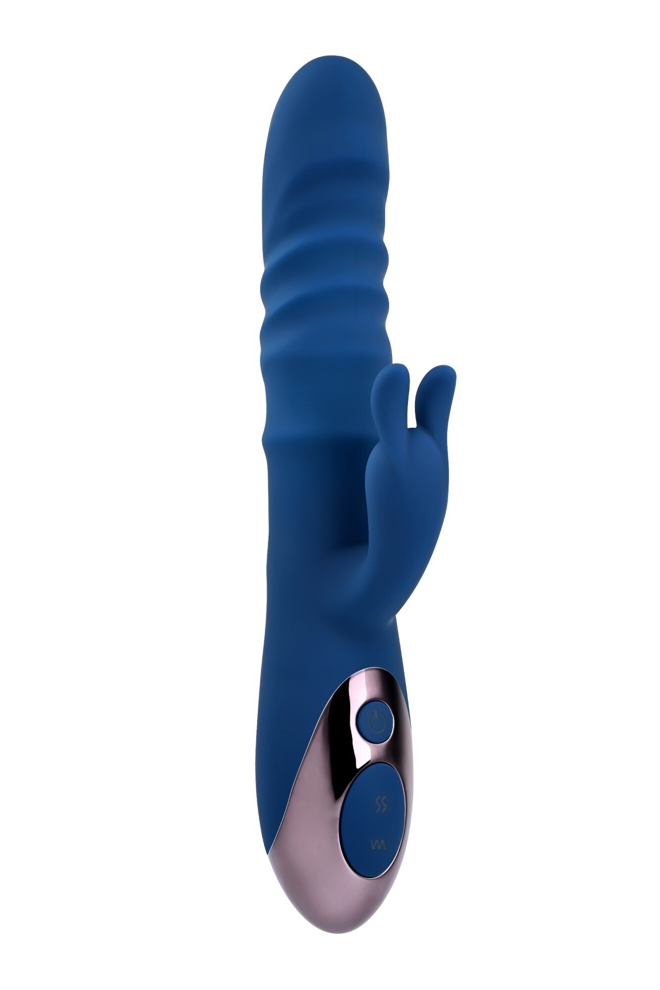 Evolved Novelties Vibrator Iepuras The Ringer 10 Moduri Stimulatoare Thrusting Silicon USB Albastru 23.8 cm
