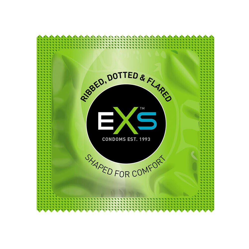 EXS 100 Prezervative Latex cu Striatii Ribbed&Dotted