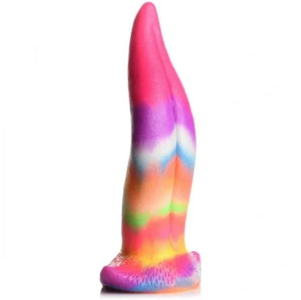 FAAK Dildo Luminous Tongue Fosforescent Silicon Lichid 22 cm