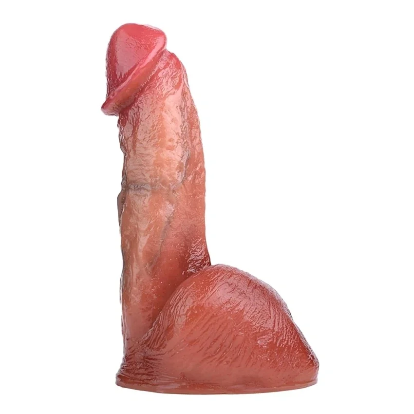 FAAK Dildo Realistic Will Silicon Lichid Natural 18 cm
