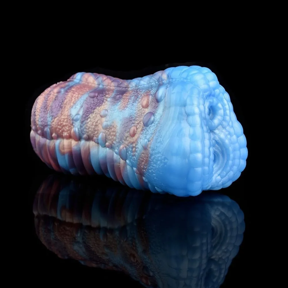 FAAK Masturbator Dragon's Shape Silicon Lichid Albastru 15.5 cm