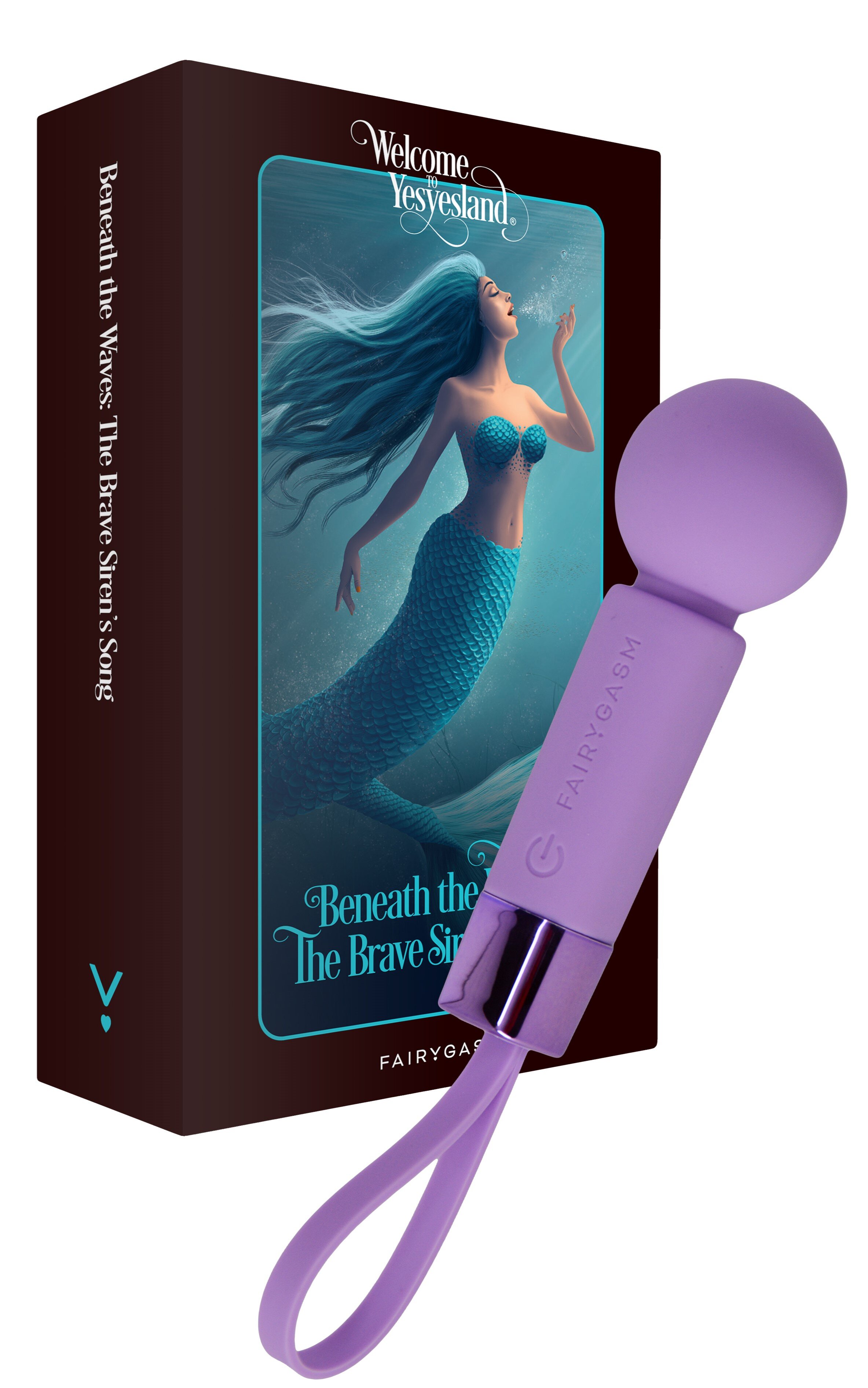 FairyGasm Mini Wand Pearlstasy 8 Moduri Vibratii Silicon USB IPX7 Mov 11 cm