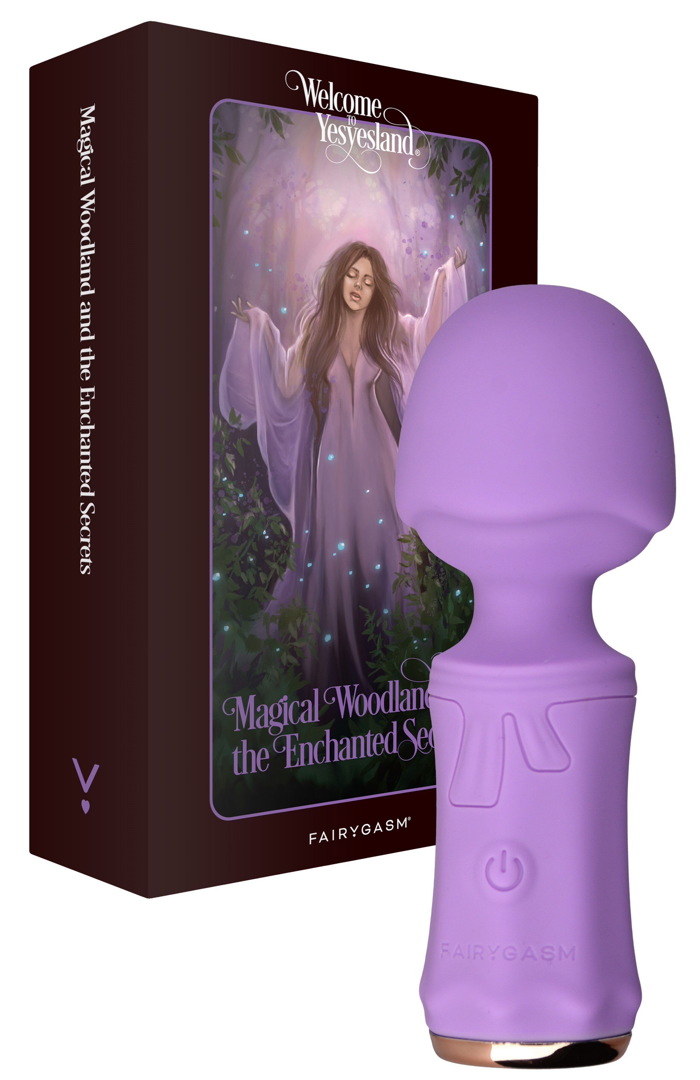 FairyGasm Mini Wand SecretFuntasy 10 Moduri Vibratii Silicon USB IPX7 Mov 11 cm
