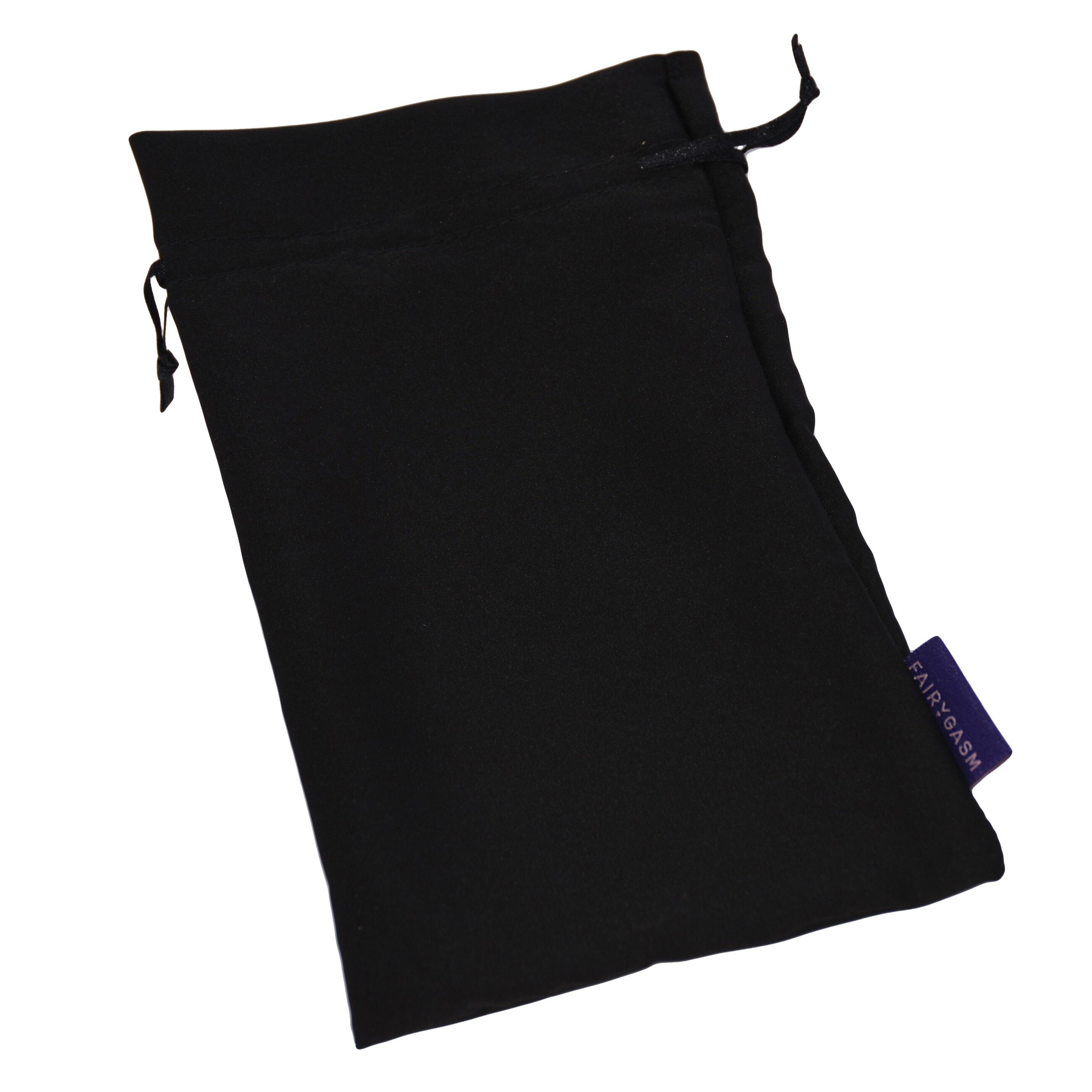 FairyGasm Saculet Satinat pentru Depozitare Negru Large 22x12 cm