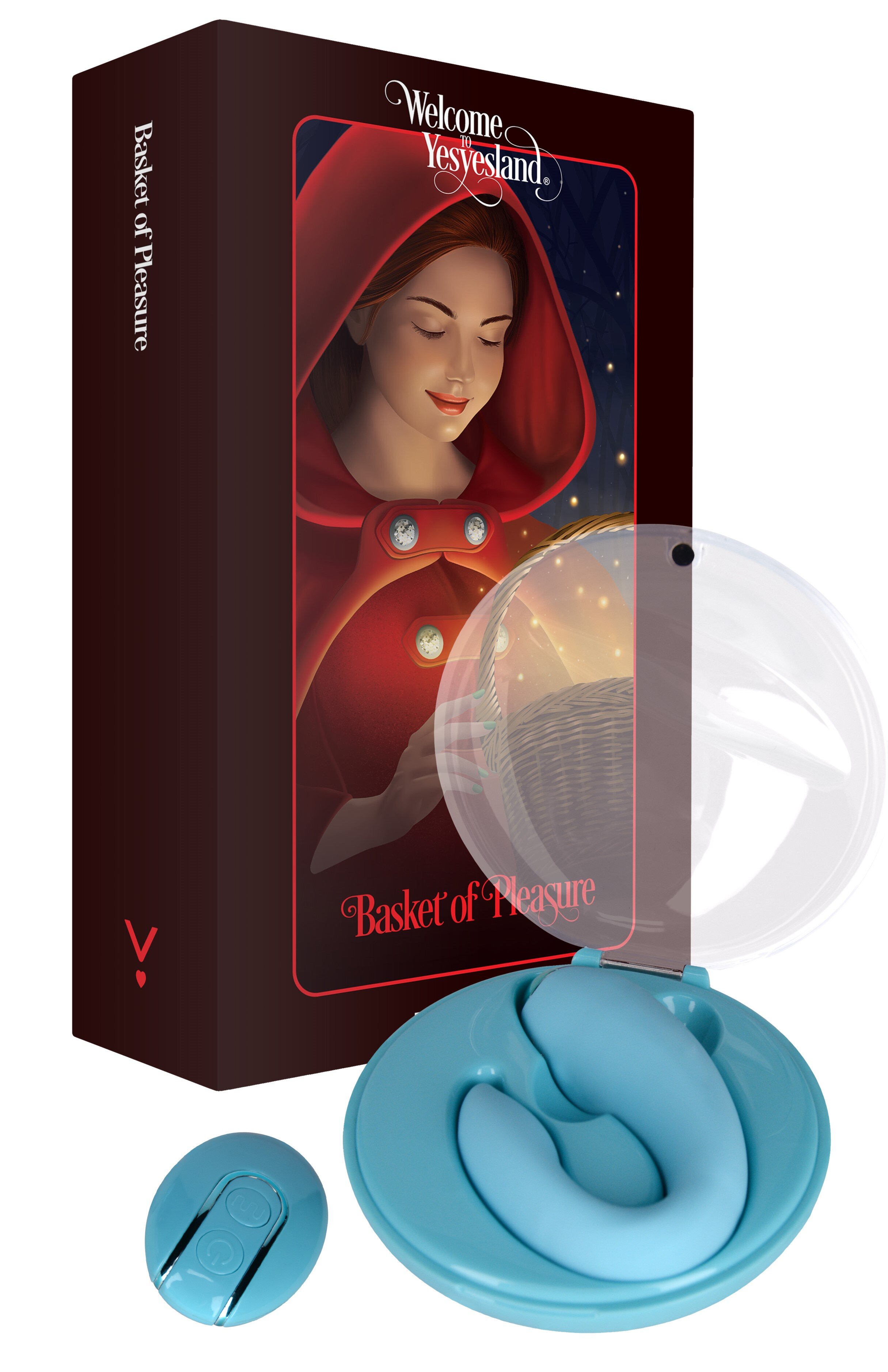 FairyGasm Vibrator Cuplu PleasureBerry 10 Moduri Vibratii Remote Control Silicon USB IPX7 Albastru