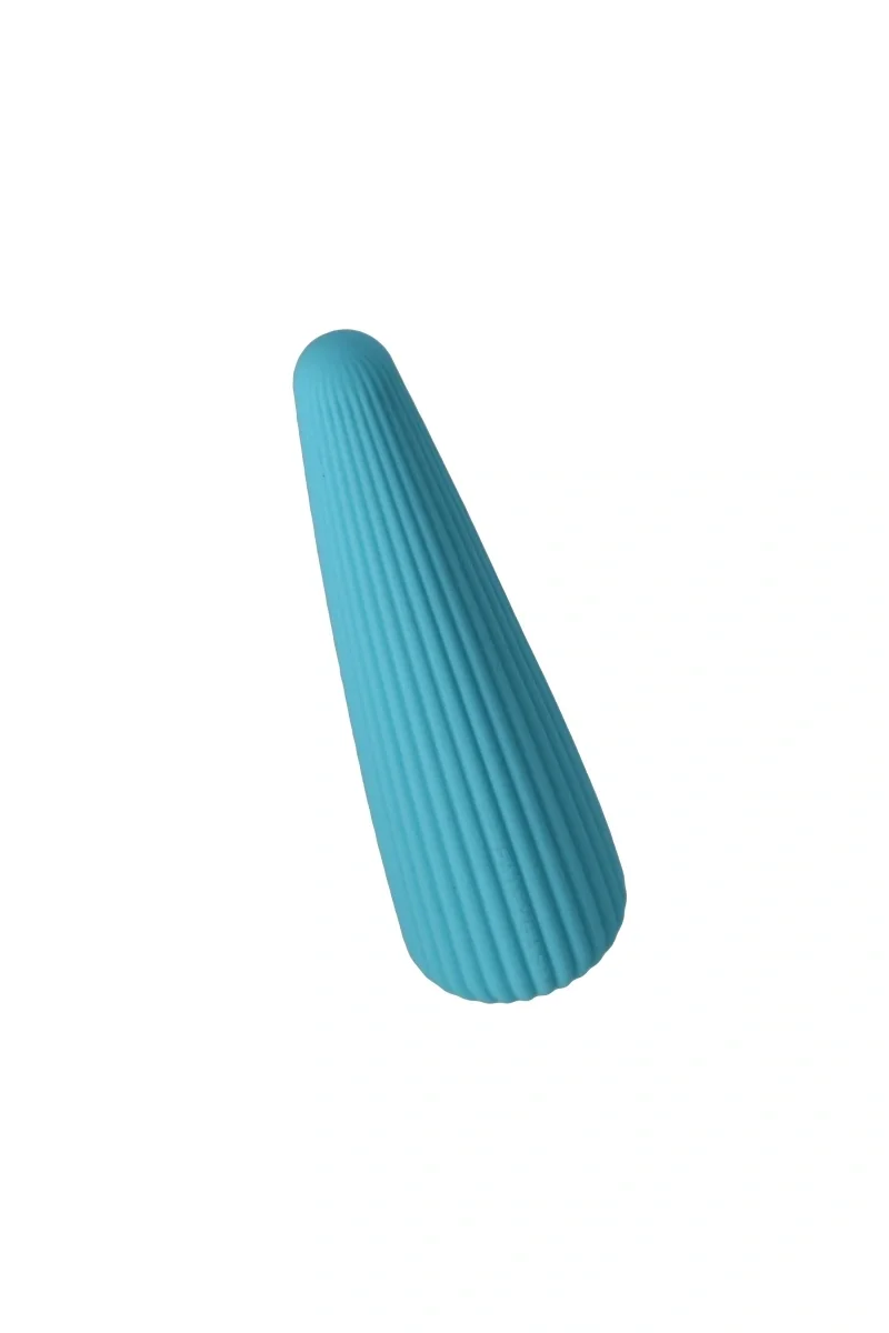FairyGasm Vibrator IcyCone 10 Moduri Vibratii USB Albastru 13.5 cm