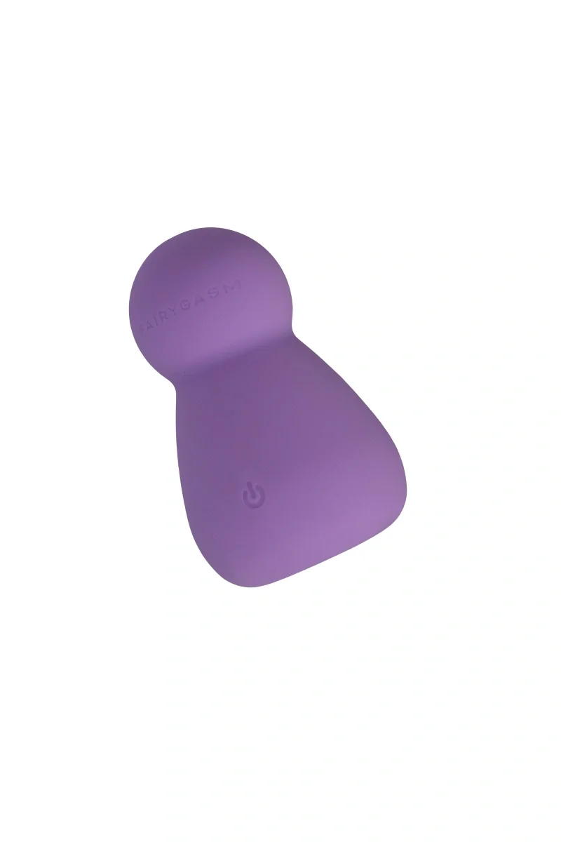 FairyGasm Vibrator Mini Wand Applust 10 Moduri Vibratii Silicon USB Violet 7.5 cm