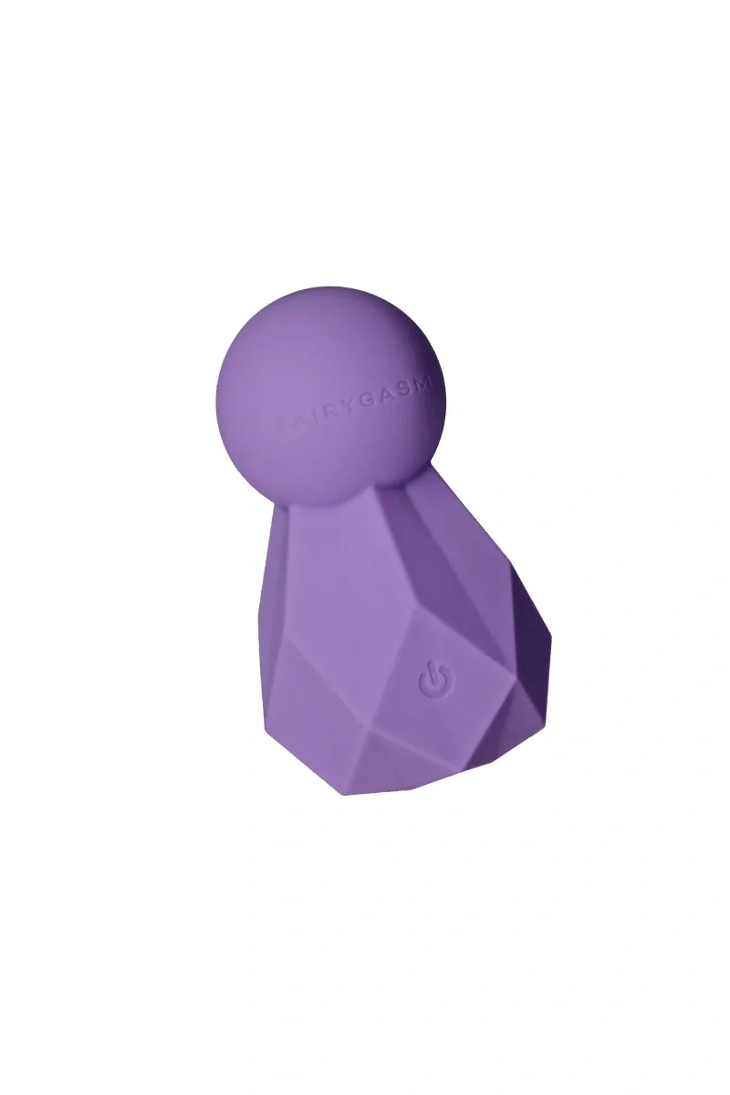 FairyGasm Vibrator Mini Wand BlissKey 10 Moduri Vibratii Silicon USB Violet 7.5 cm