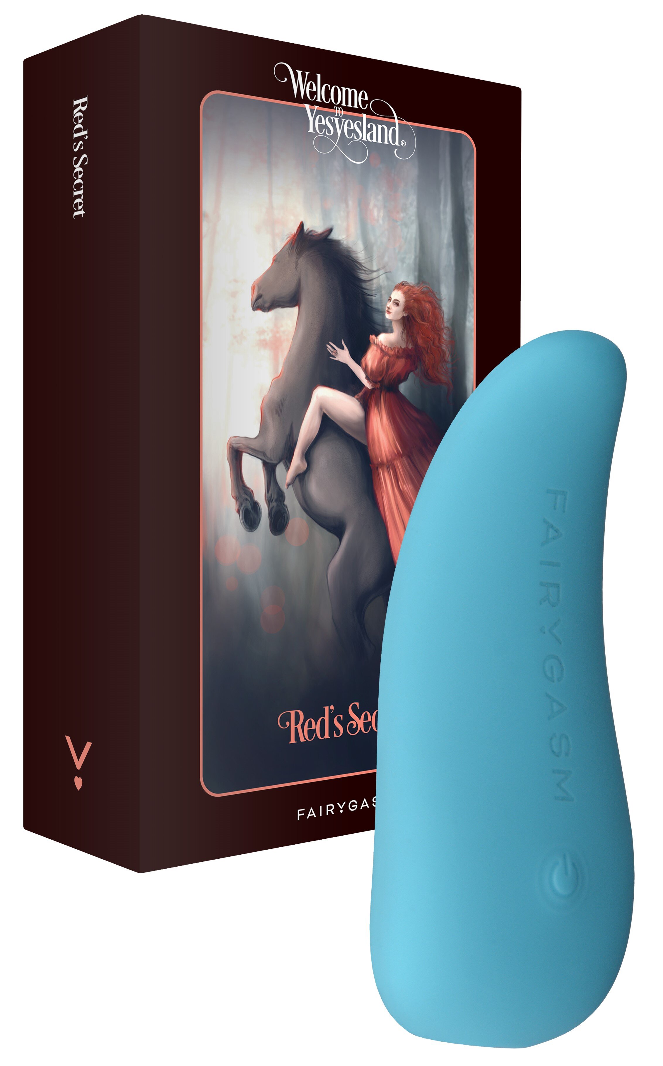 FairyGasm Vibrator ThrillLeaf 10 Moduri Vibratii Silicon USB Albastru 9.8 cm