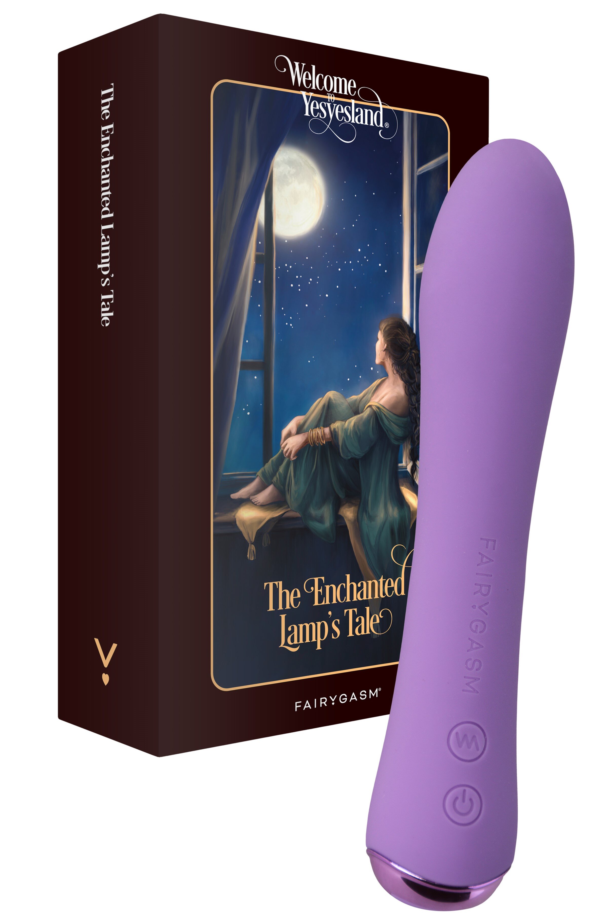 FairyGasm Vibrator WowGenie 9 Moduri Vibratii Functie Incalzire Silicon USB IPX7 Mov 17.5 cm