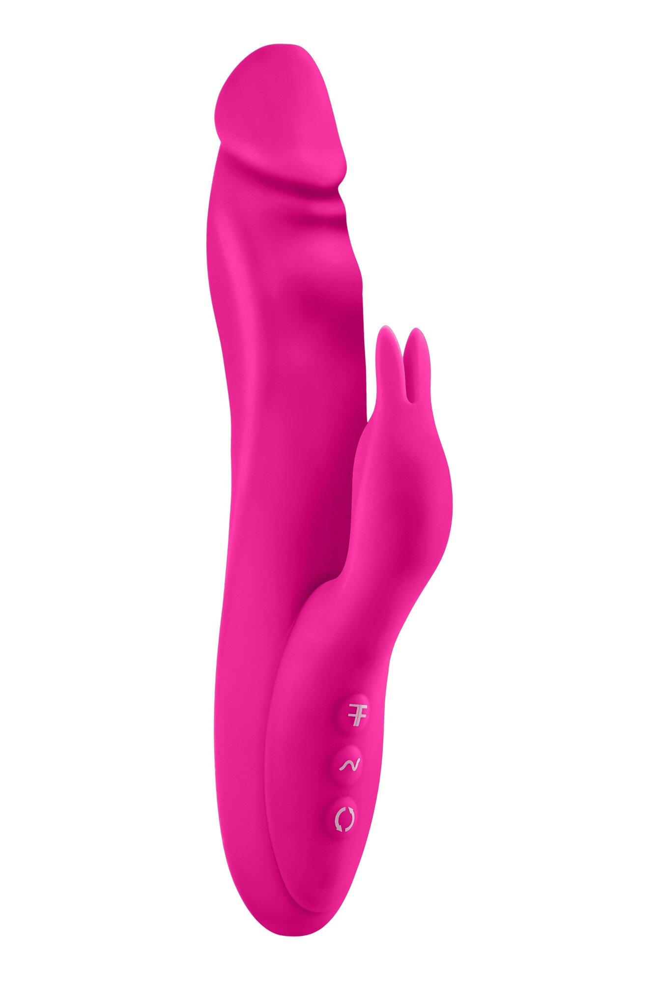 FemmeFunn Vibrator Booster Rabbit 7 Moduri Vibratii 3 Moduri Rotatii Silicon Premium USB Roz 21.6 cm
