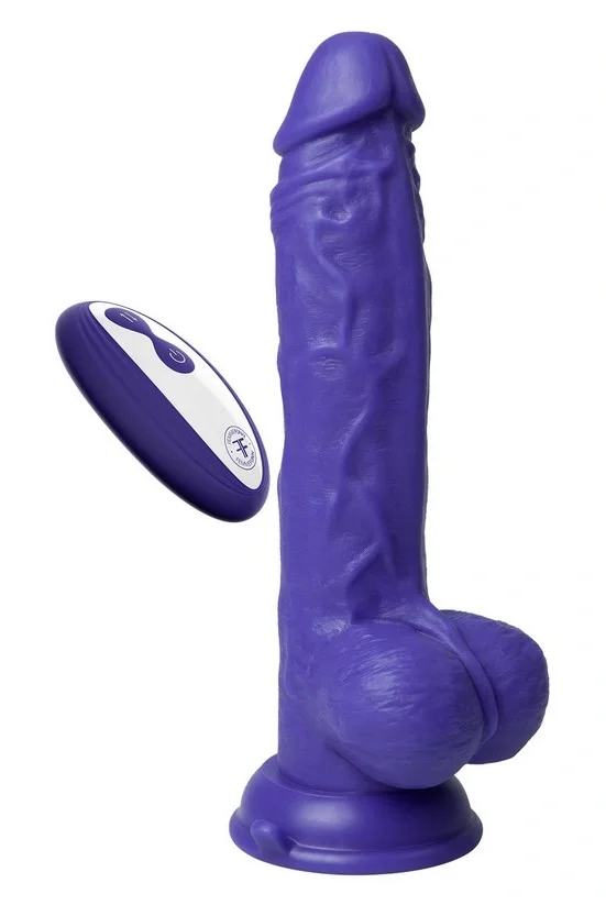 FemmeFunn Vibrator Realist Thruster Baller Remote Control 10 Moduri Vibratii 3 Viteze Impingere Silicon Lichid USB Mov Inchis 22.3 cm