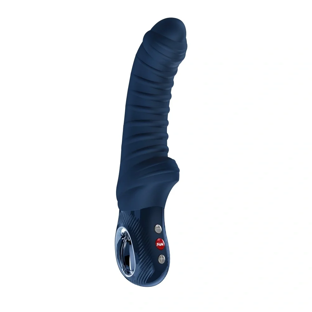 Fun Factory Vibrator Tiger 6 Moduri Vibratii 6 Intensitati de Viteza Silicon USB Albastru Inchis 22.5 cm