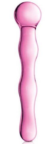 Glossy Dildo No 10 Sticla Ultra Rezistenta Roz 17 cm
