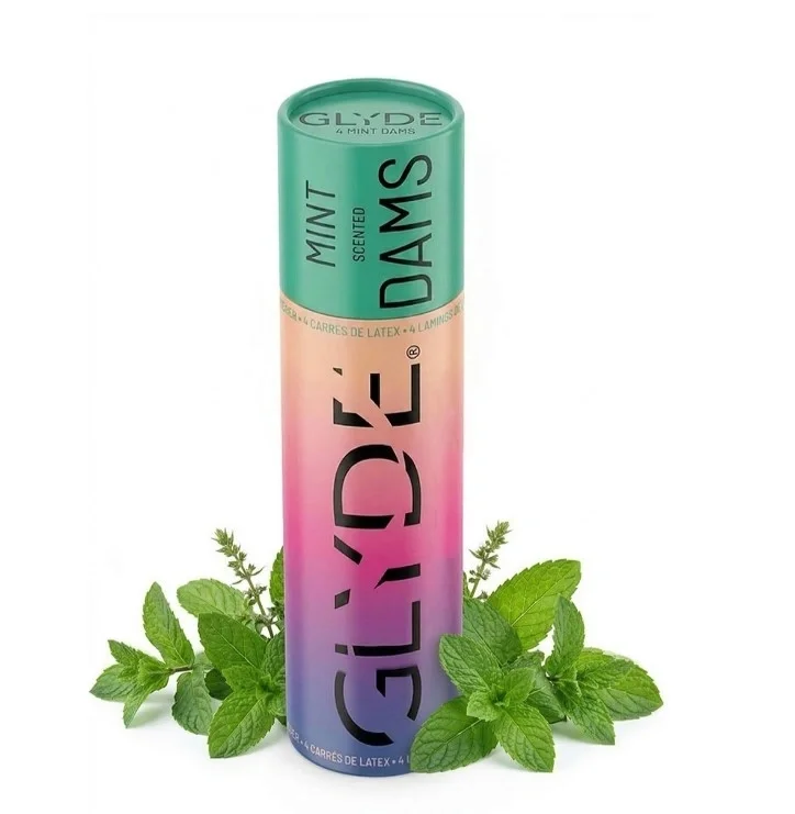 GLYDE Protectie pentru Sex Oral Dams Aroma Menta 4 buc