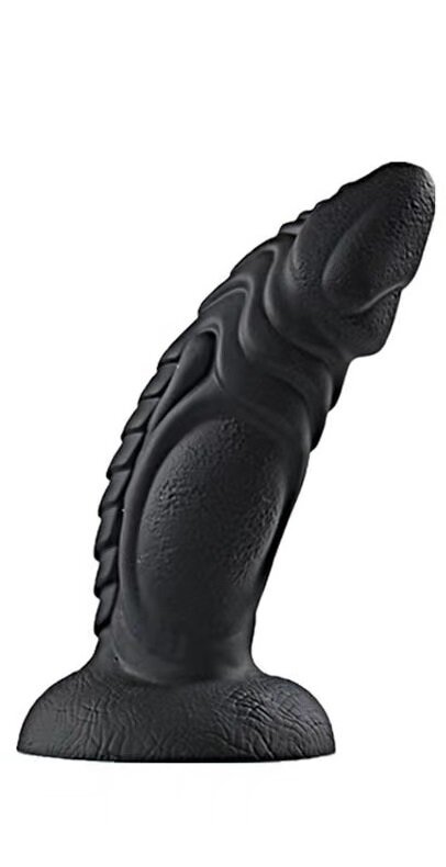Guilty Toys Dildo Dino cu Ventuza Silicon Lichid Negru 20 cm