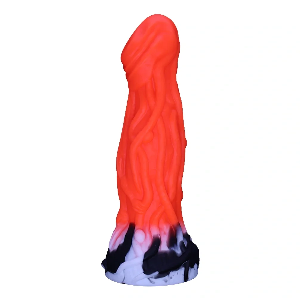 Guilty Toys Dildo Fantasy Alien cu Ventuza Silicon Lichid Rosu 20.3 cm