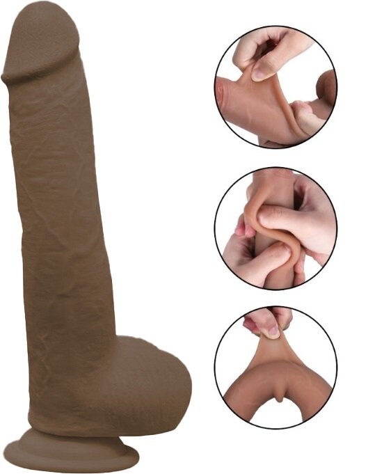 Guilty Toys Dildo Marvel Sliding&Bendable TPE Strat Dublu Maro 23 cm